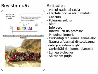 Revista nr 5 BioTEAM Petrosani