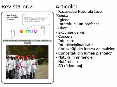 Revista nr 7 BioTEAM Petrosani