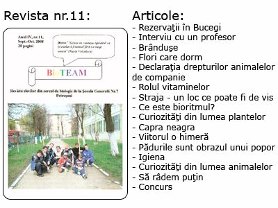 Revista nr 11 BioTEAM Petrosani