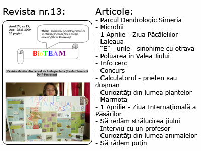 Revista nr 13 BioTEAM Petrosani