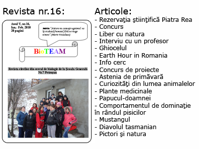 Revista nr 16 BioTEAM Petrosani