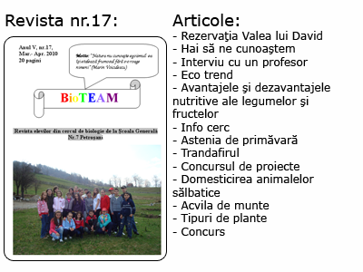 Revista nr 17 BioTEAM Petrosani