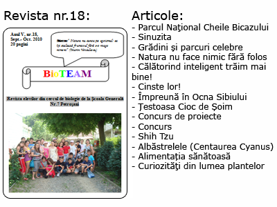 Revista nr 18 BioTEAM Petrosani