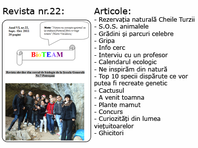 Revista nr 22 BioTEAM Petrosani