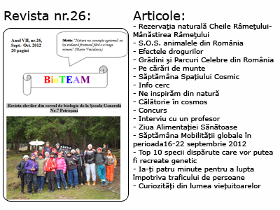 Revista nr 26 BioTEAM Petrosani