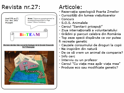 Revista nr 27 BioTEAM Petrosani