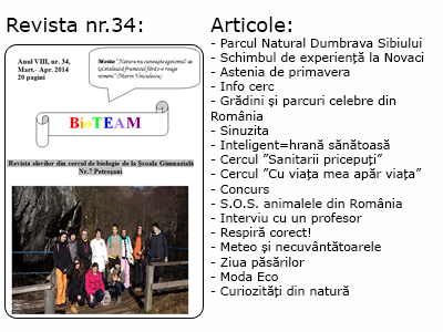 Revista nr 34 BioTEAM Petrosani