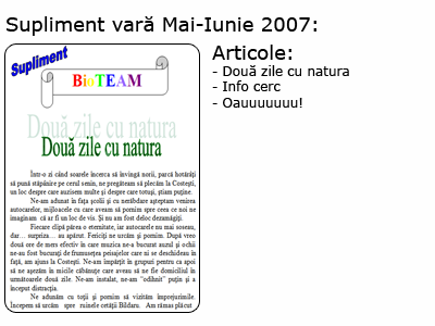Supliment revista BioTEAM Petrosani